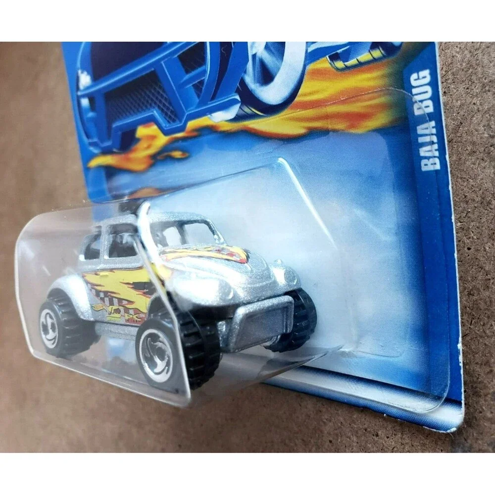 2001 Hot Wheels BAJA BUG Metallic Silver Mainline Collector 174 1:64 OR Sawblade